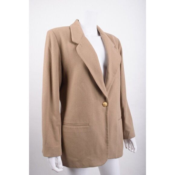 Vintage Johnathan Logan Womens Brown Long Sleeve Blazer Jacket Sz US 10 - Picture 2 of 6